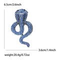 Vintage Alloy Rhinestone Snake Brooch For Suits And Coats view 5