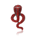 Vintage Alloy Rhinestone Snake Brooch For Suits And Coats view 1