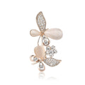Alloy Rhinestone Cat Eye Butterfly Brooch For Women's Apparel view 5