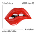 Alloy Enamel Lips Brooch Pin For Women's Suits And Shirts view 5