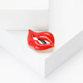 Alloy Enamel Lips Brooch Pin For Women's Suits And Shirts view 3
