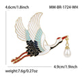 Alloy Enamel Crane Brooch Pin For Qipao Dress Accessories view 5