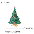 Alloy Enamel Christmas Tree Brooch Pin For Holiday Apparel view 4