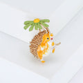 Alloy Enamel Daisy Hedgehog Brooch Cartoon Clothing Lapel Pin view 4
