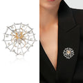 Vintage Alloy Spider Web Brooch Pin For Fashion Apparel Accessories view 2