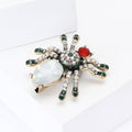 Alloy Rhinestone Bee Brooch Pin For Suits And Cardigans – White view 2