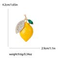 Alloy Enamel Lemon Fruit Brooch Pin For Simple Fashion Accessories view 5