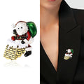 Alloy Enamel Santa Claus Brooch Pin For Christmas Apparel view 2