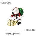 Alloy Enamel Santa Claus Brooch Pin For Christmas Apparel view 5