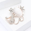 Alloy Cat Eye Crown Cat Brooch Pin For Womens Apparel view 2