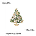 Alloy Hollow Rhinestone Star Christmas Tree Brooch Pin For Festive Wear view 5