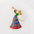 Metal Alloy Enamel Angel Girl Brooch Pin For Fashion Apparel view 5