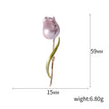 Alloy Enamel Rose Flower Brooch Pin For Women’s Apparel Decoration view 5