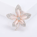 Creative Alloy Rhinestone Cat Eye Leaf Brooch For Women's Apparel view 2