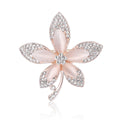 Creative Alloy Rhinestone Cat Eye Leaf Brooch For Women's Apparel view 5