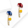 Alloy Enamel Mushroom Brooch For Fresh Apparel Accessories view 2