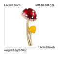 Alloy Enamel Mushroom Brooch For Fresh Apparel Accessories view 6