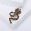 Alloy Rhinestone Snake Brooch Pin For Zodiac Lapel Accessories view 4