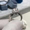 European American Sparkling Round Zircon Women's Ring Elegant Wedding Proposal Jewelry view 2