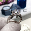 European American Sparkling Round Zircon Women's Ring Elegant Wedding Proposal Jewelry view 5