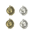 Zinc Alloy Moon Sun Charm Pendant for DIY Necklace Bracelet Jewelry Making view 1