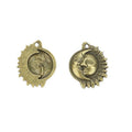 Zinc Alloy Moon Sun Charm Pendant for DIY Necklace Bracelet Jewelry Making view 2