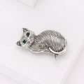 Vintage Alloy Cat Brooch Pin For Versatile Clothing Accessories view 4