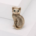 Vintage Alloy Cat Brooch Pin For Versatile Clothing Accessories view 6