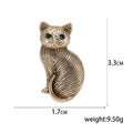 Vintage Alloy Cat Brooch Pin For Versatile Clothing Accessories view 5