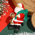 Alloy Enamel 3D Santa Claus Brooch Pin For Christmas Gifts view 4