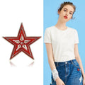 Alloy Enamel Five Point Star Brooch Pin For Fashion Apparel view 2