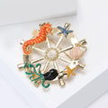 Alloy Enamel Ocean Animal Brooch For Cute Clothing Accessories view 3