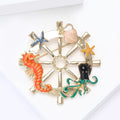 Alloy Enamel Ocean Animal Brooch For Cute Clothing Accessories view 4
