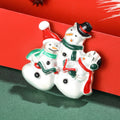 Alloy Cartoon Snowman Family Brooch For Christmas Clothing Decoration view 4