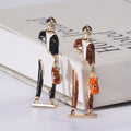 Alloy Enamel One Arm Boy Brooch Pin For Clothing Decoration view 4