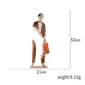 Alloy Enamel One Arm Boy Brooch Pin For Clothing Decoration view 5