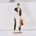 Alloy Enamel One Arm Boy Brooch Pin For Clothing Decoration view 6