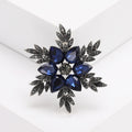 Alloy Rhinestone Crystal Snowflake Brooch Pin For Suit Lapels view 1