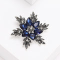Alloy Rhinestone Crystal Snowflake Brooch Pin For Suit Lapels view 3