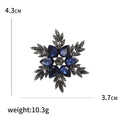 Alloy Rhinestone Crystal Snowflake Brooch Pin For Suit Lapels view 5