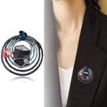 Alloy Crystal Glass Rhinestone Brooch For Suit Lapel Decoration view 2