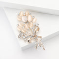 Alloy Cats Eye Bouquet Brooch Pin For Womens Apparel view 3