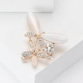 Alloy Rhinestone Cat Eye Dragonfly Brooch Pin For Womens Clothing view 2