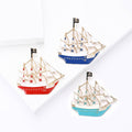 Alloy Enamel Pirate Sailing Ship Brooch Pin For Mediterranean Style Accessories view 4