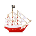 Alloy Enamel Pirate Sailing Ship Brooch Pin For Mediterranean Style Accessories view 1