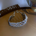 Sparkling Rhinestone Alloy Choker Necklace For Women Korean Short Collarbone Jewelry view 4