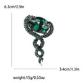 Alloy Rhinestone Double Snake Brooch For Suit And Dress Decoration view 6