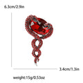 Alloy Rhinestone Double Snake Brooch For Suit And Dress Decoration view 4