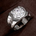 Luxury Men's Cubic Zirconia Pave Ring Fashion Wedding Jewelry view 2