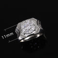 Luxury Men's Cubic Zirconia Pave Ring Fashion Wedding Jewelry view 5